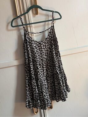 Brandy Melville Black Floral Spaghetti Strap Cami